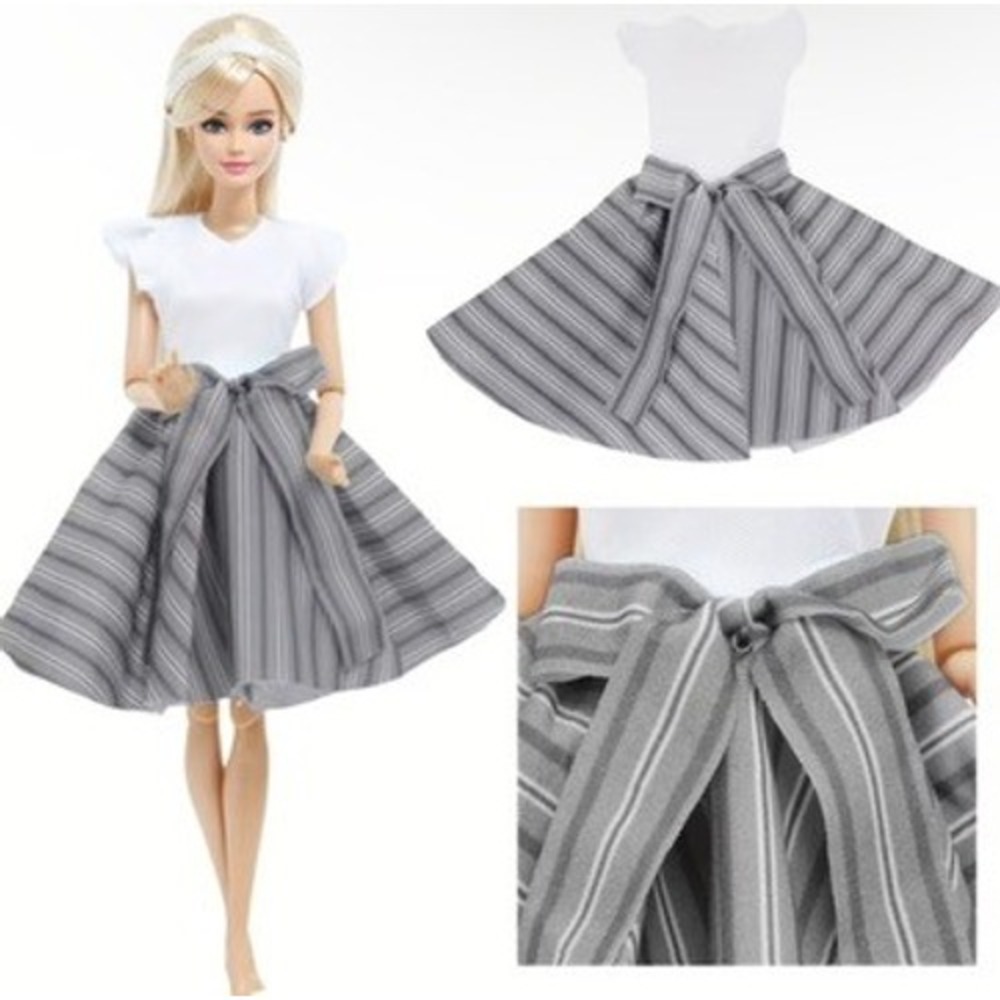 5pcs Retro Style Dress Outfit Clothing Accessories For 11.5 in Fashion Doll - Picture 7 of 9